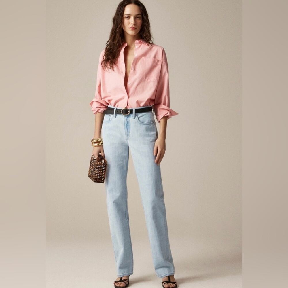 J. Crew 84’ Mid Rise Straight Jean In Montauk Wash Size 25
